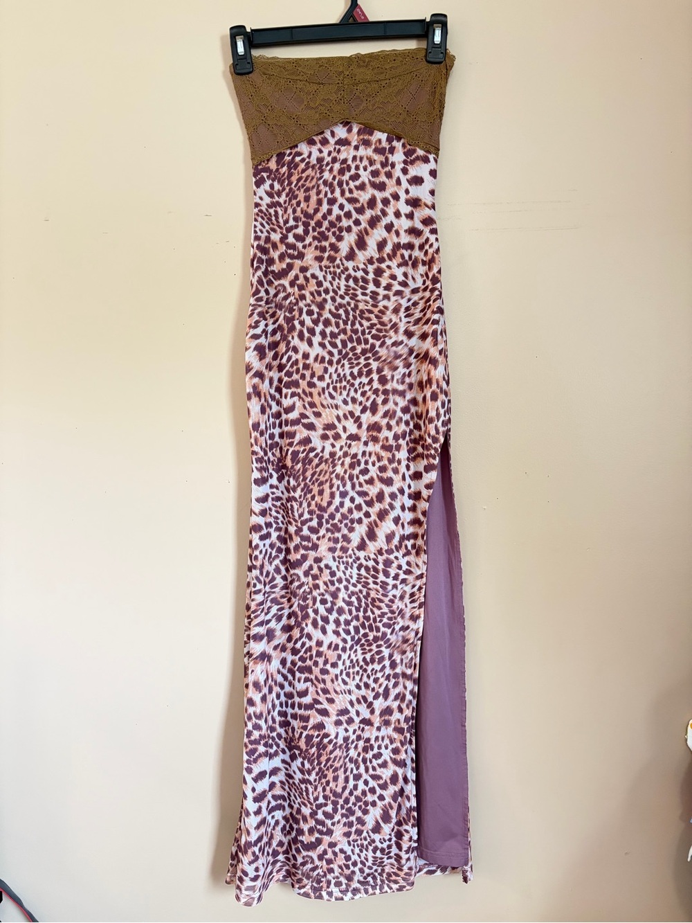 Princess Polly Mauve and Brown Animal Print Maxi Dress